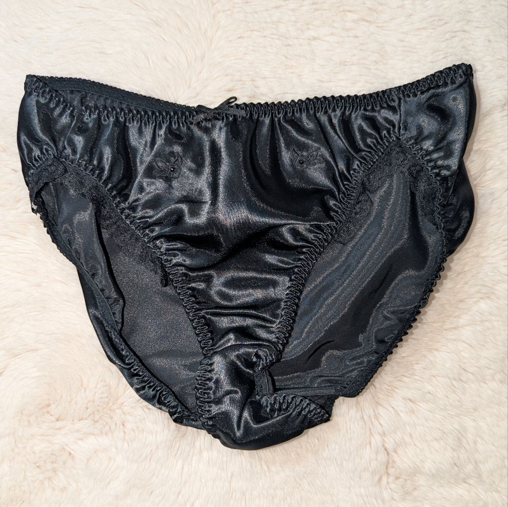 Vintage Jo Intimates Satin Black Panties Medium NWT